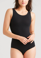 Yummie Cotton Shaping Full Back Bodysuit - Black - La Donna