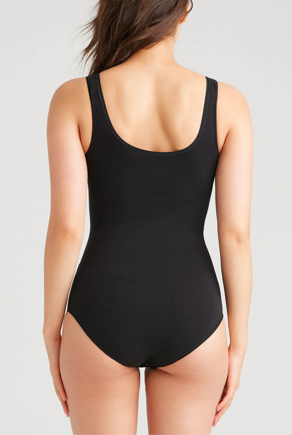 Yummie Cotton Shaping Full Back Bodysuit - Black - La Donna