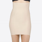 Nude High Waist Shaping Slip with Silicone-free grip tape at bottom edge and waist keeping slip in place. Sits mid thigh length.