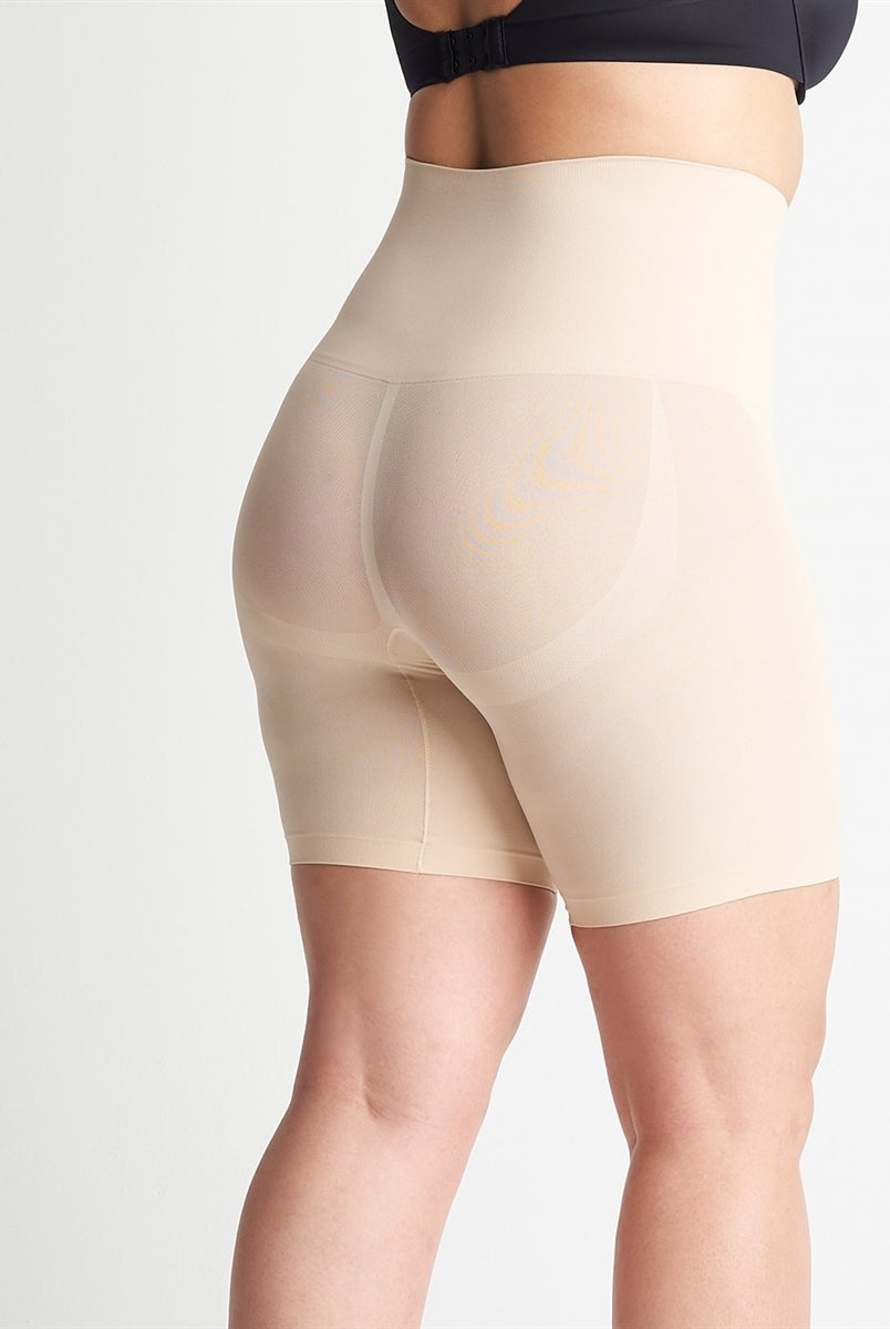 Yummie Mid Waist Thigh Shaper - Frappe - La Donna