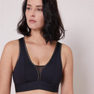 The Harmony Sports Crop Top combines the allure of lingerie with the performance focused technicality of sportswear featuring inlaid rose gold thread, elastic lace and a sports cut for uncompromising support
