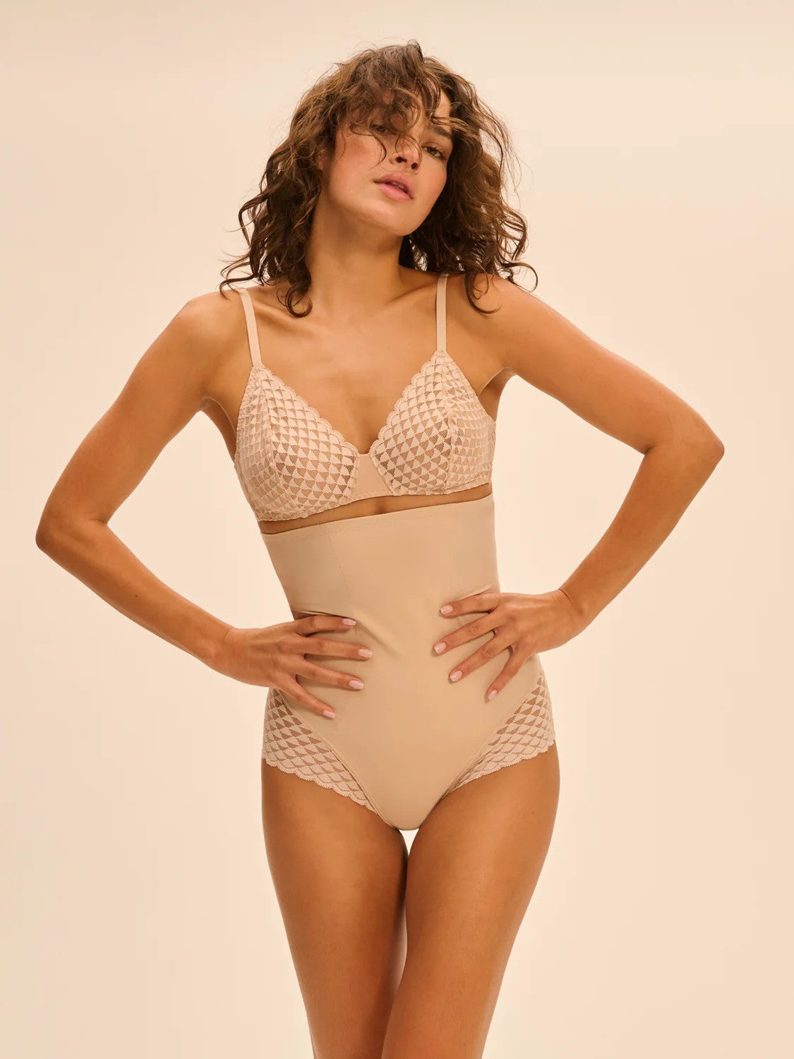 Simone Perele Subtile High Waist Shaping Brief - Nude - La Donna