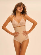 Simone Perele Subtile High Waist Shaping Brief - Nude - La Donna