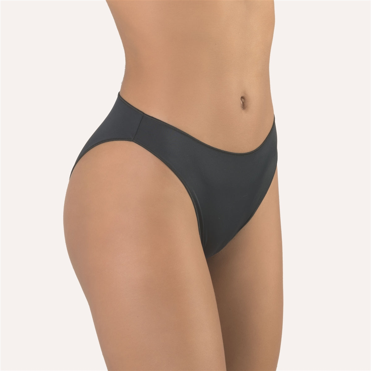 High quality black microfibre plain bikini brief