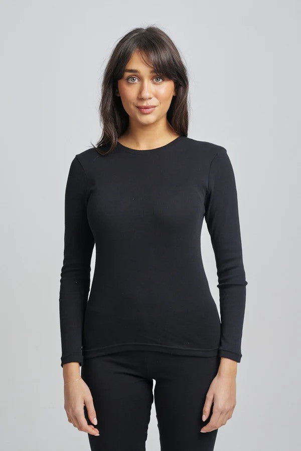 Baselayers Soft Australian Cotton Long Sleeve Top - La Donna