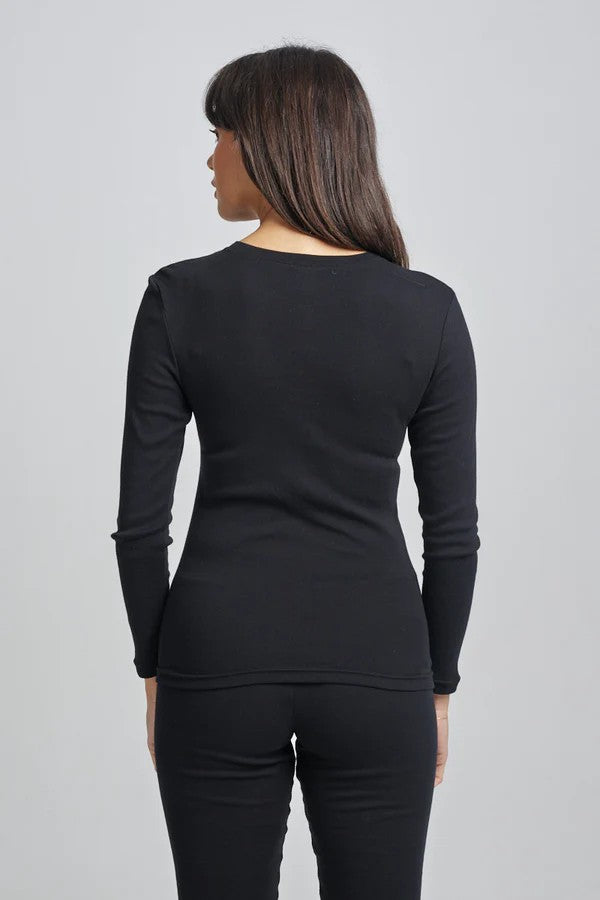 Baselayers Soft Australian Cotton Long Sleeve Top - La Donna