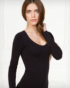 Bellissima Long Sleeve Bodysuit - Black - La Donna