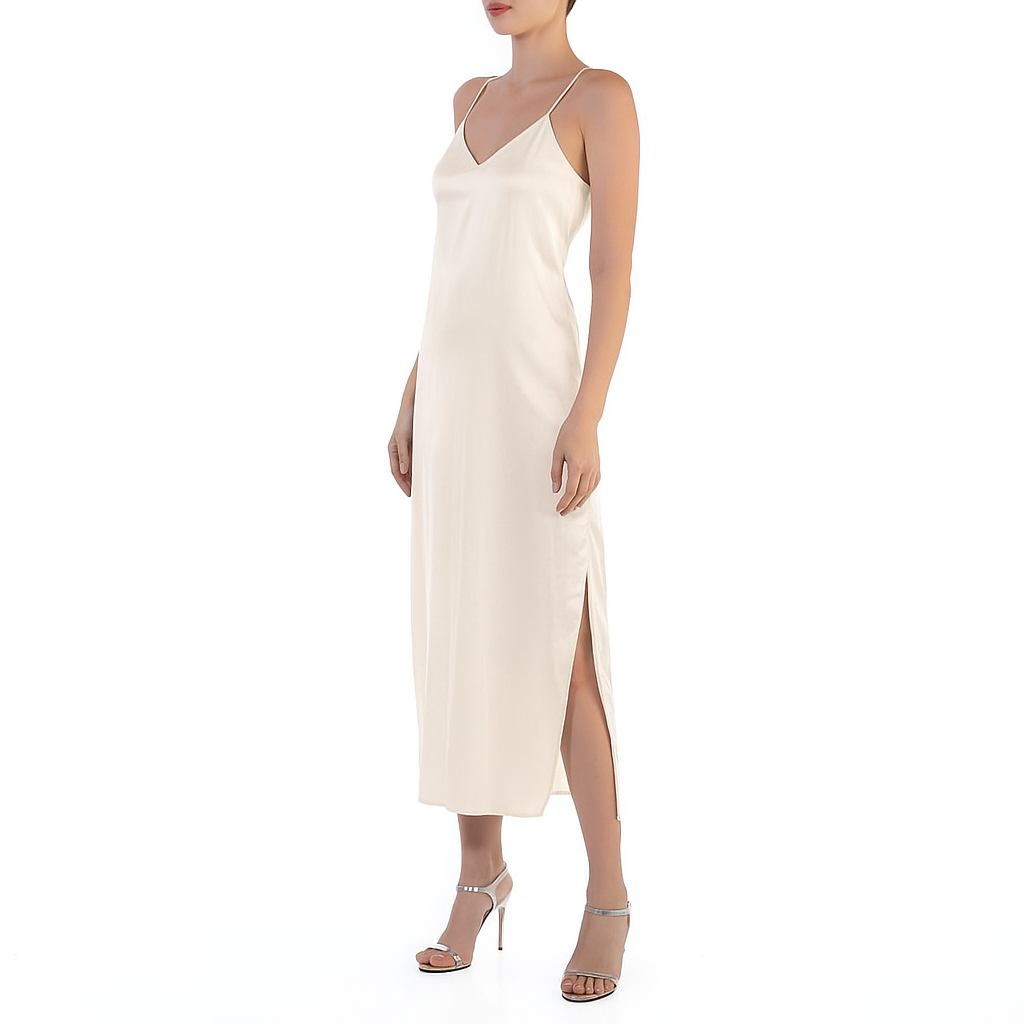 Cotton Club Ardita Long Silk Slip - La Donna
