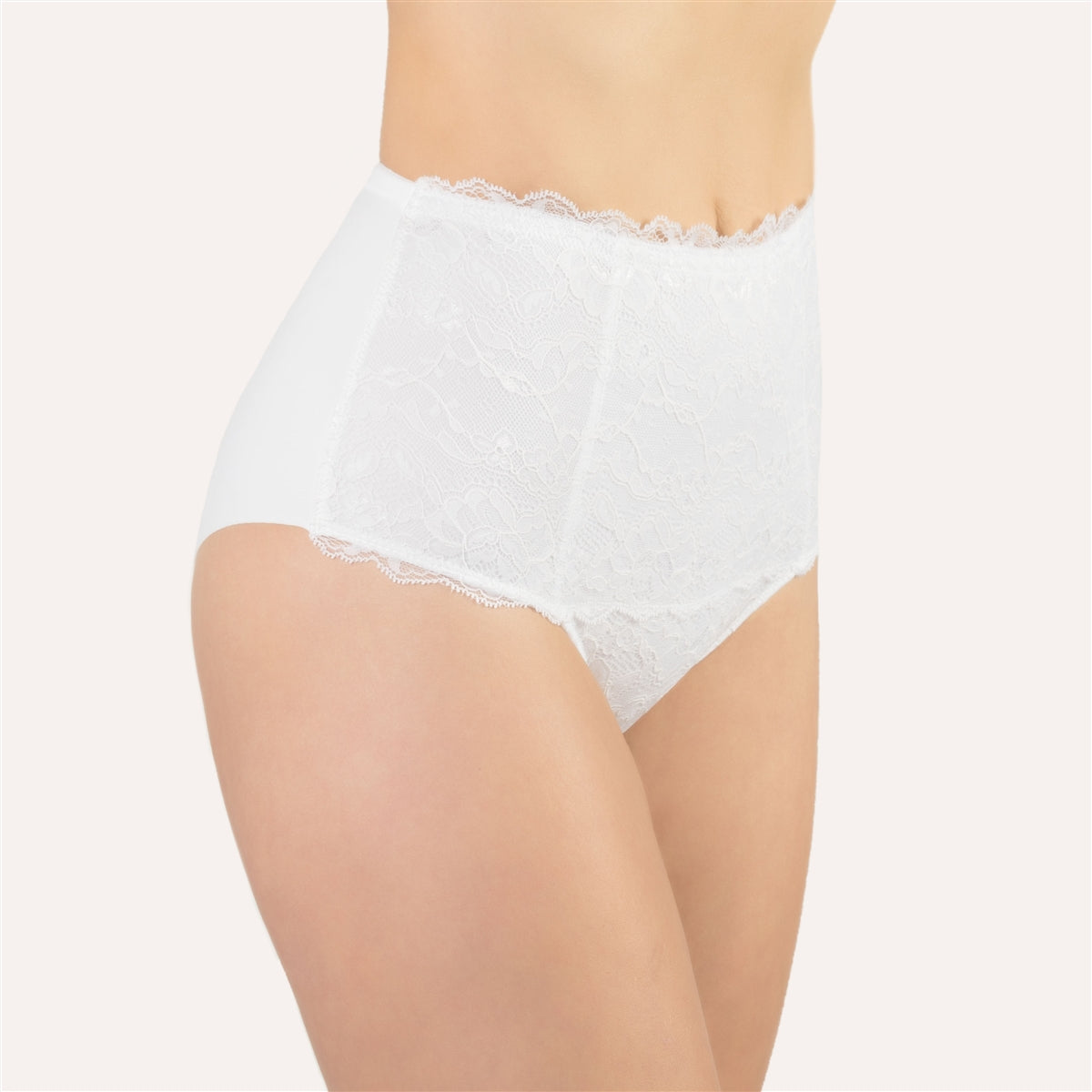 Beautiful lace high waist brief by designer label, Made in Italy