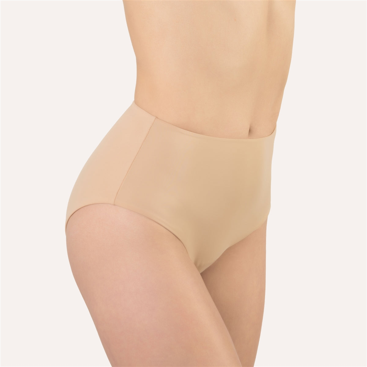 Good quality nude high waist brief made from super soft microfibre fabric