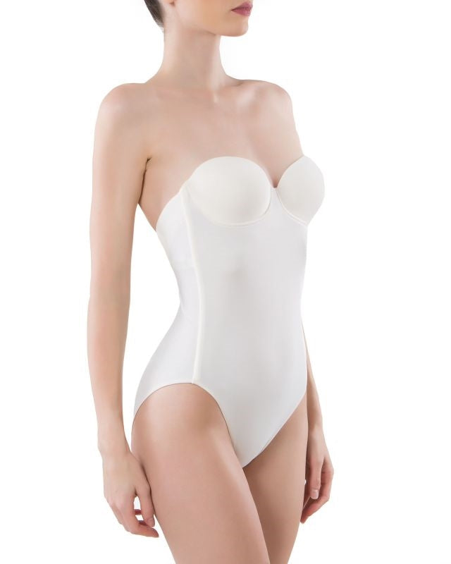 Cotton Club Ines Low Back Strapless Bodysuit - La Donna