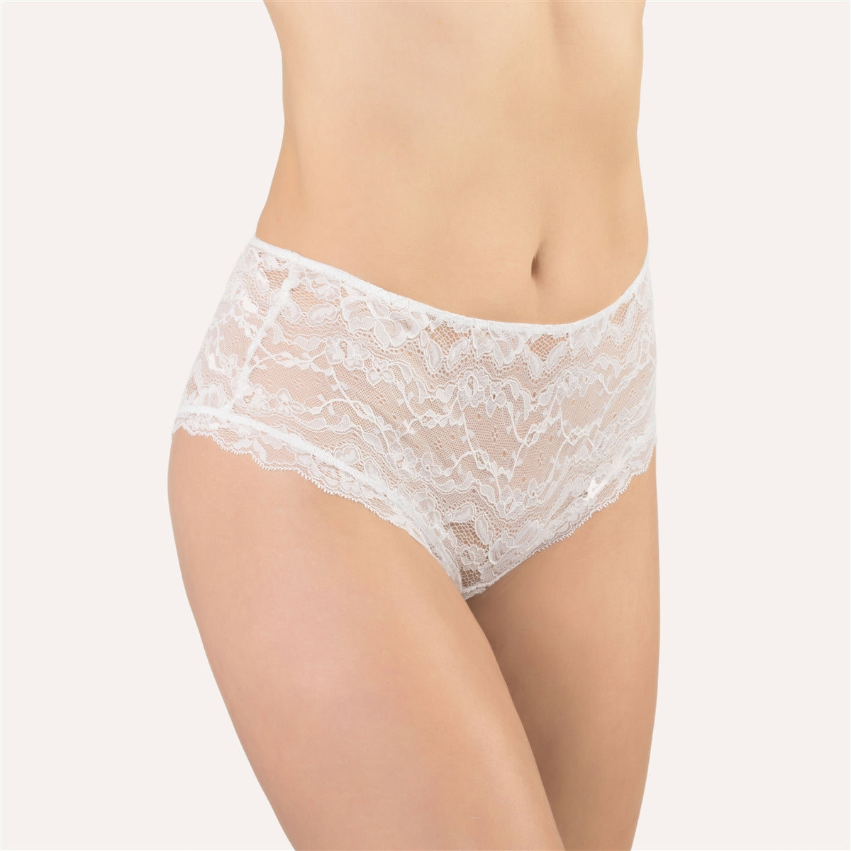 Beautiful white lace shorty style brief made in Italy