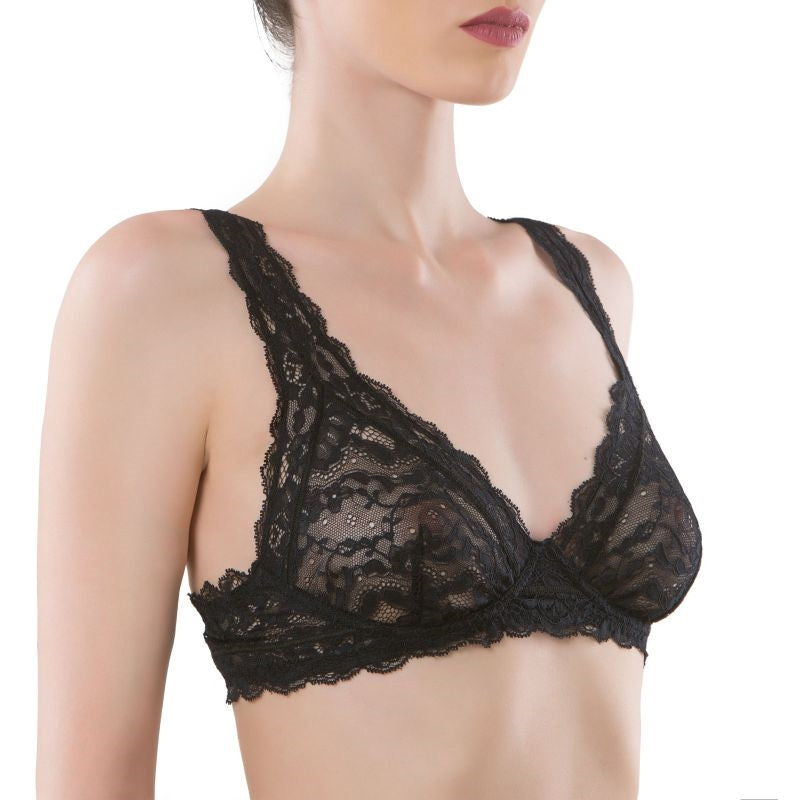Cotton Club Sabina Bra - Black - La Donna