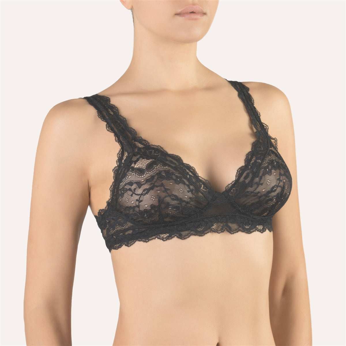 Cotton Club Sabina Bra - Black - La Donna