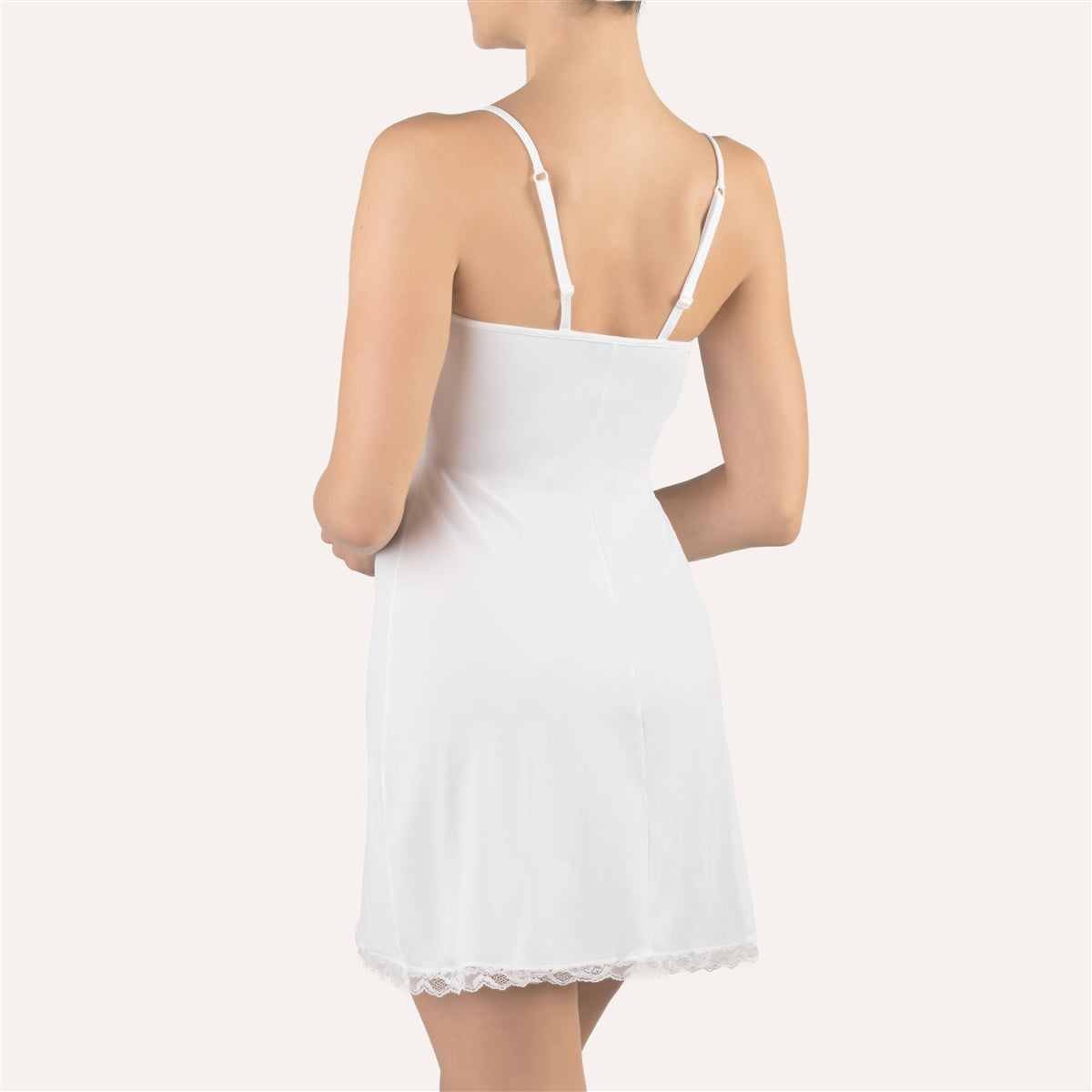 Cotton Club Sasha Chemise - White - La Donna