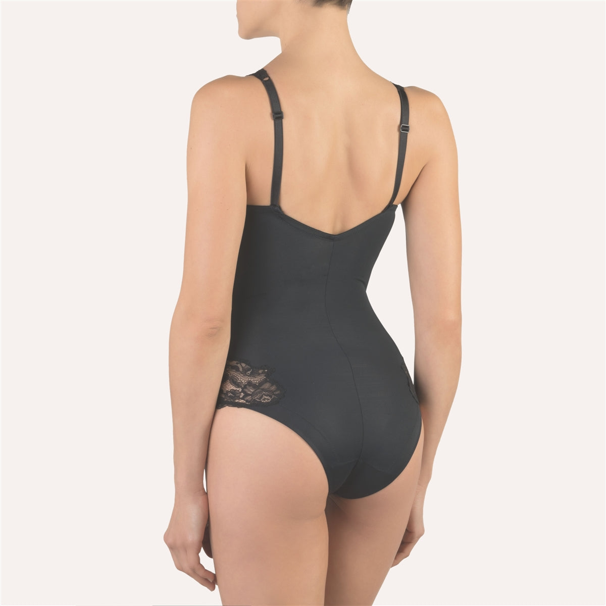 Cotton Club Viviana Bodysuit - Black - La Donna