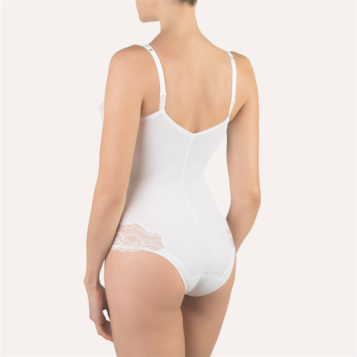 Cotton Club Viviana Bodysuit - White - La Donna