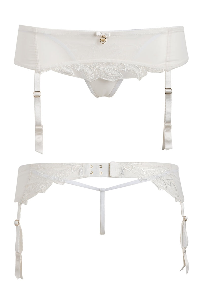 Emporio Armani Icona Sensual Lace Garter Belt with G-String - La Donna