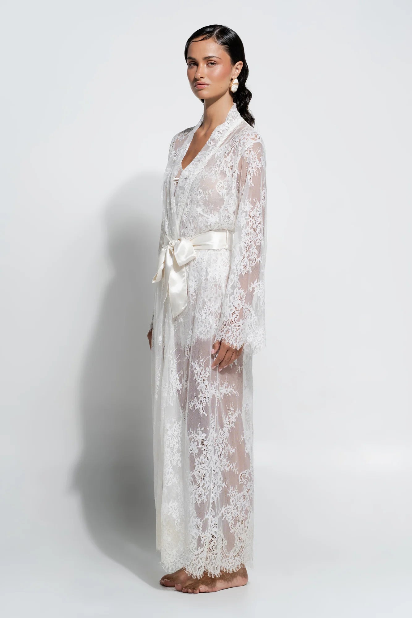Ginia Aurielle Lace Robe - La Donna