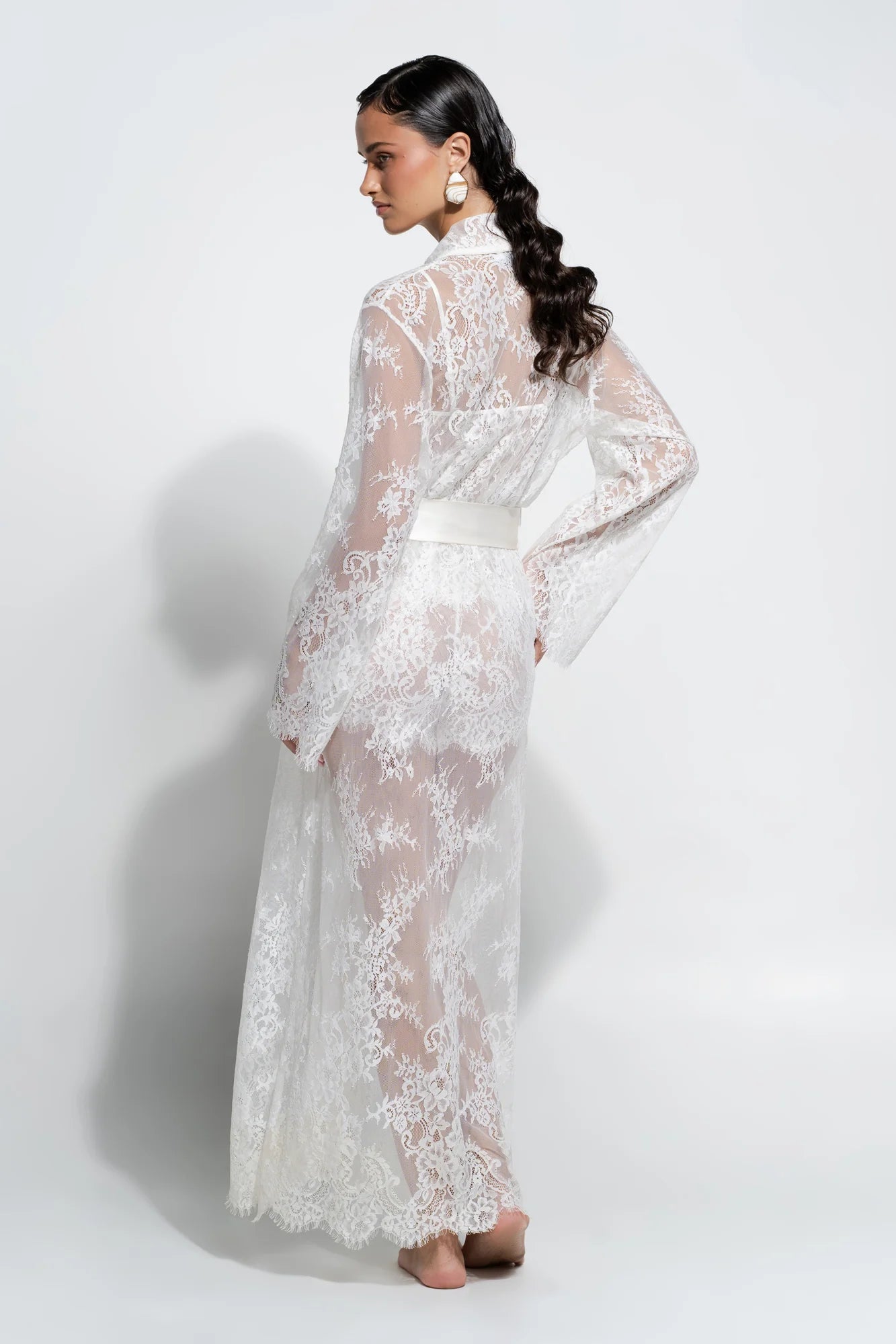Ginia Aurielle Lace Robe - La Donna