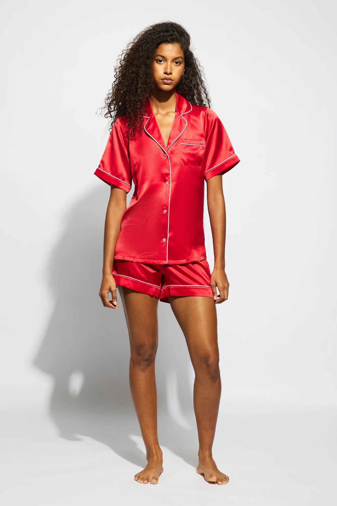 Ginia Fine Finishes Short Silk Pyjama Set - La Donna