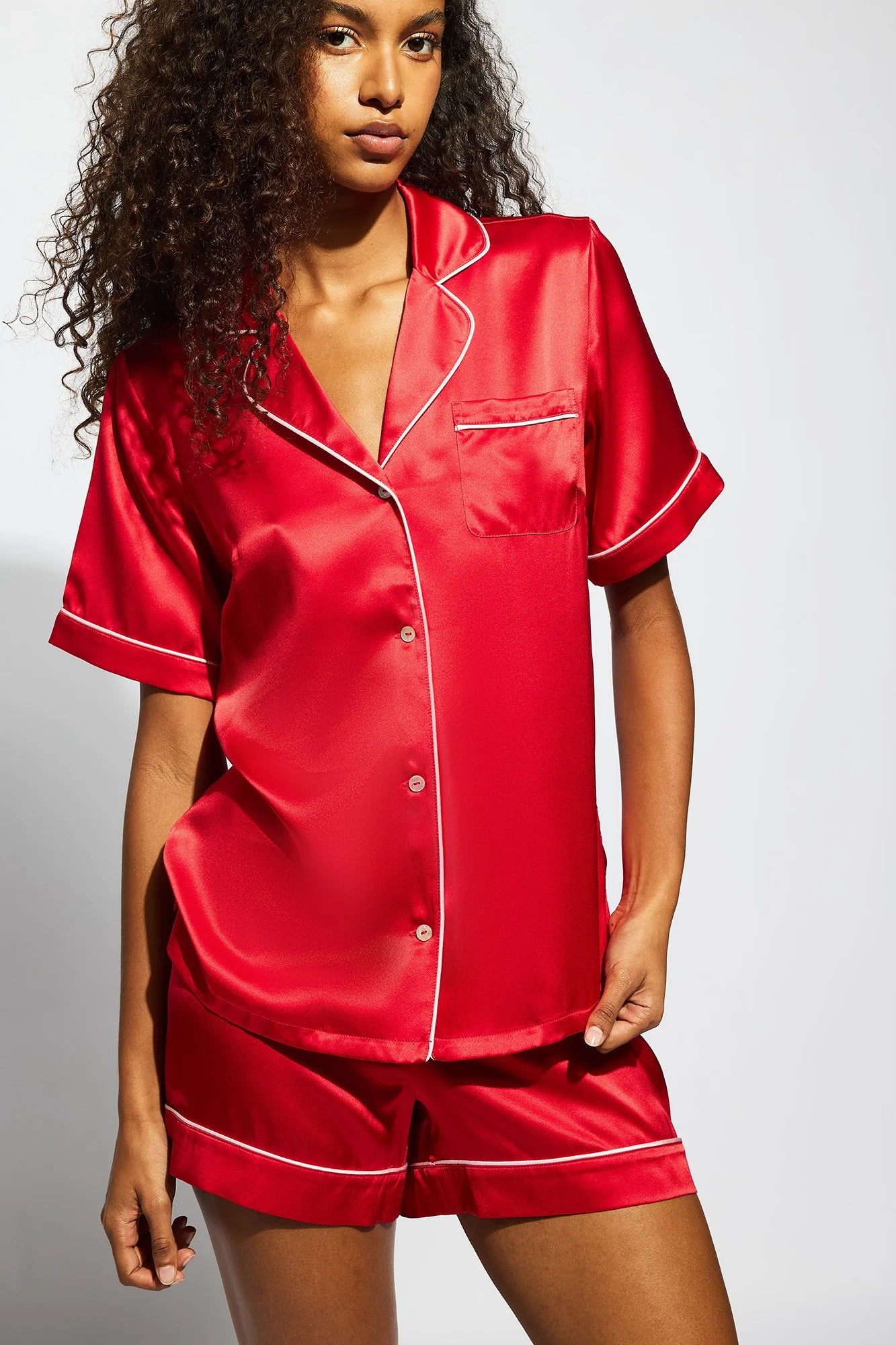 Ginia Fine Finishes Short Silk Pyjama Set - La Donna