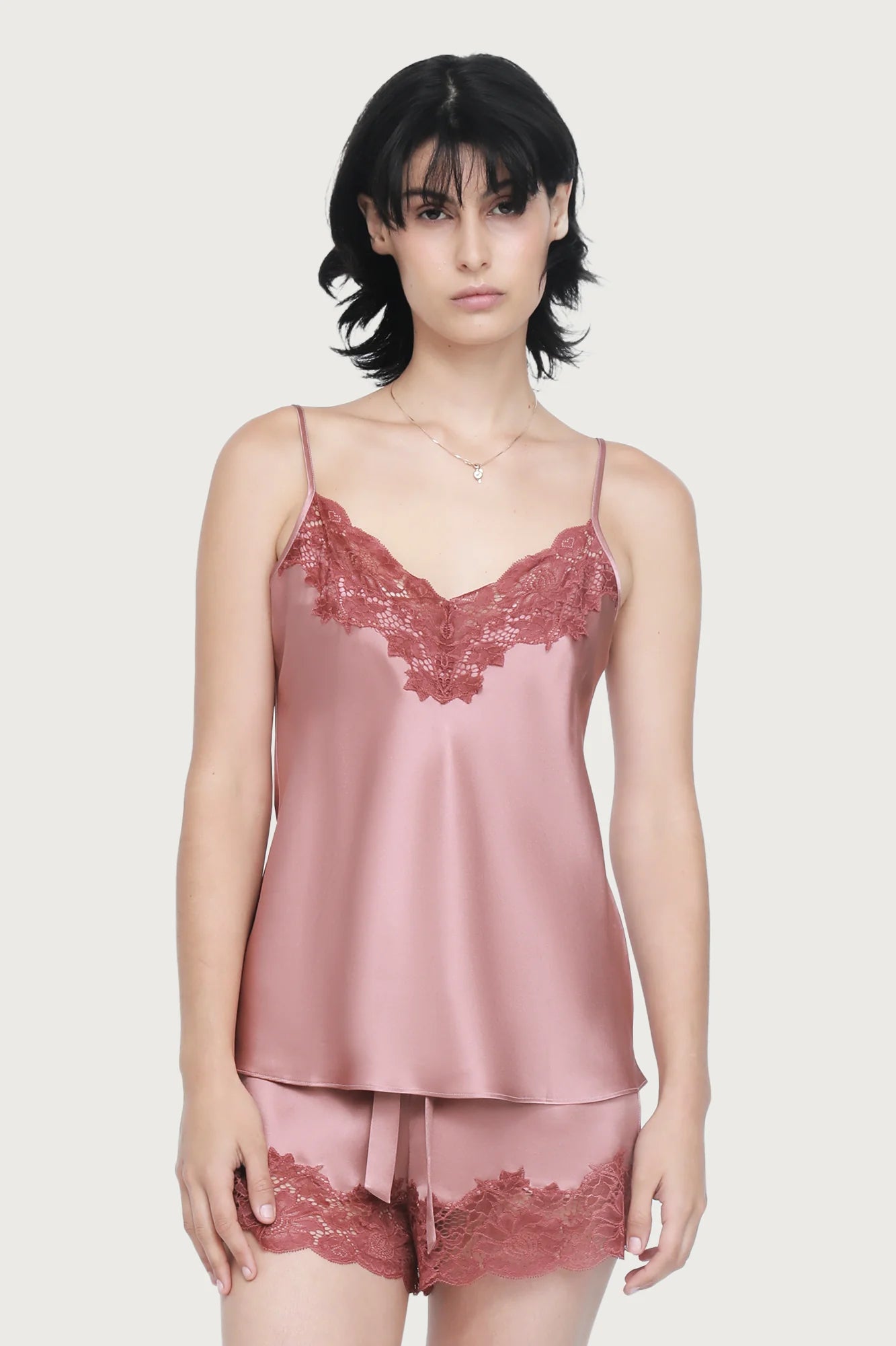 Ginia Silk Lace Cami - La Donna
