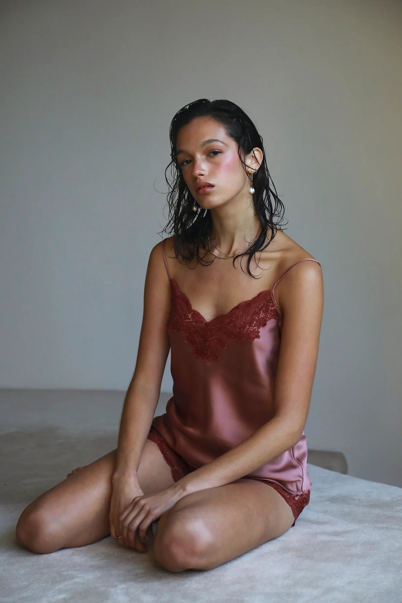 Ginia Silk Lace Cami - La Donna