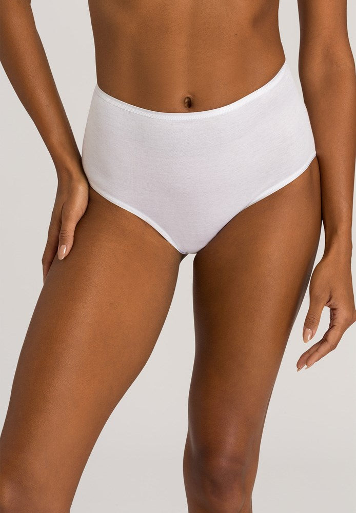 Hanro Cotton Seamless Maxi Briefs - White - La Donna