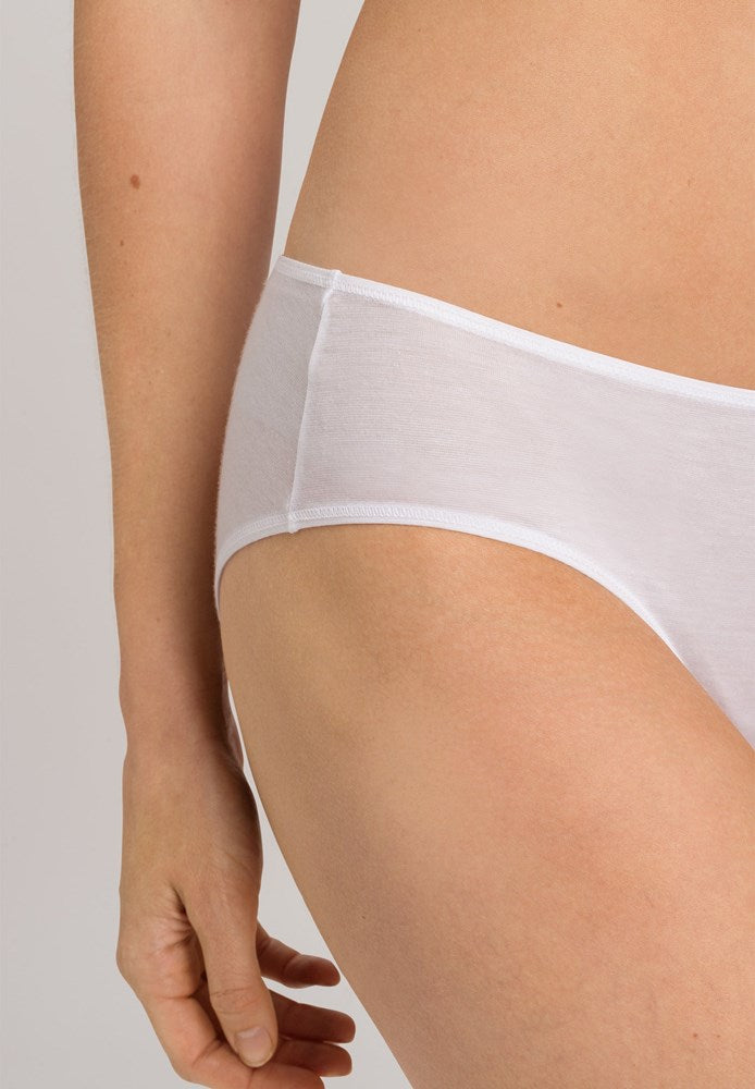 Hanro Ultralight Midi Cotton Briefs - White - La Donna