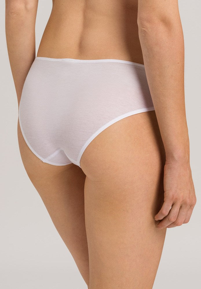 Hanro Ultralight Midi Cotton Briefs - White - La Donna