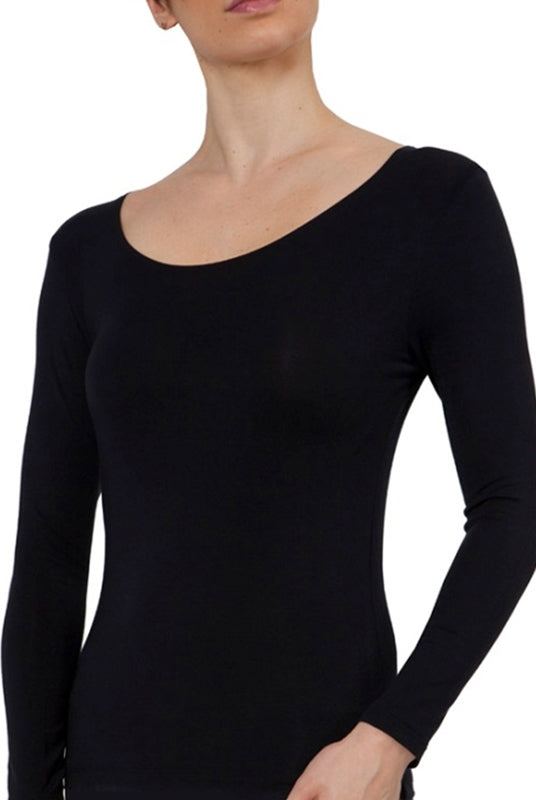 Bamboo long sleeve soft stretch top