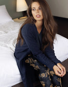 Love & Lustre Cashmere Robe - Navy - La Donna