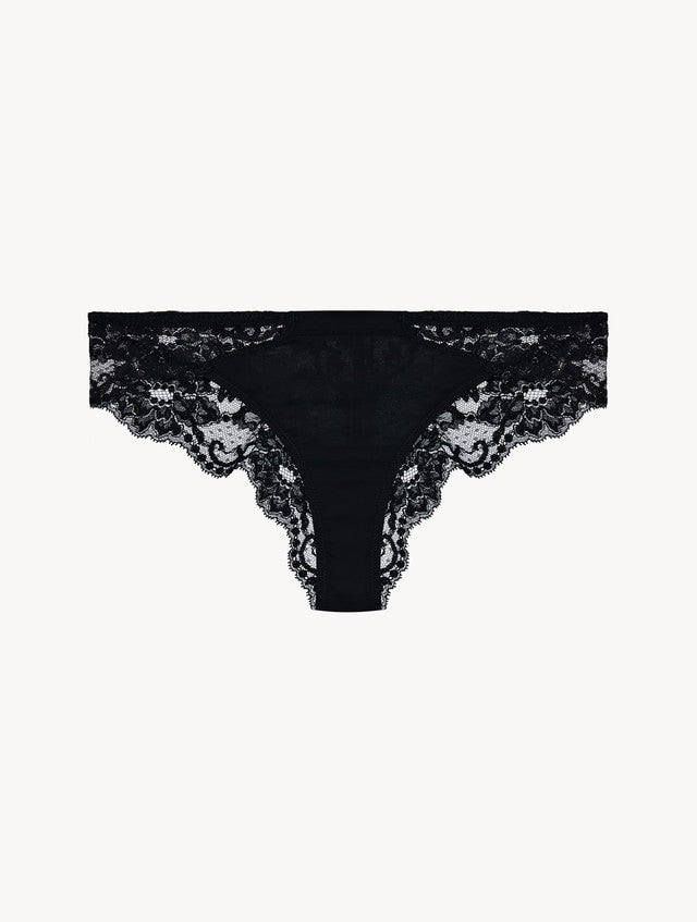 La Perla Souple Cotton Brazilian Brief - Black - La Donna