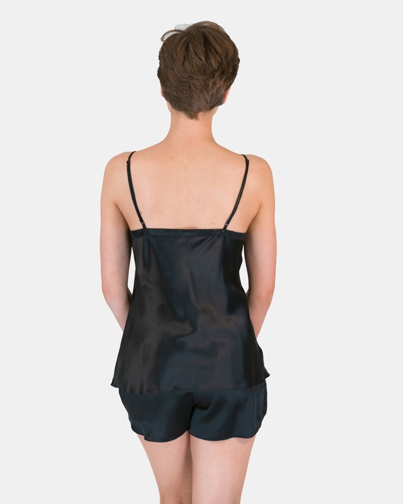 Love & Lustre Black Silk Camisole - La Donna