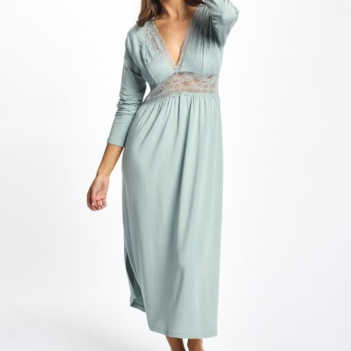 Love & Lustre Butterfly Long Sleeve Modal Nightdress - Tea - La Donna