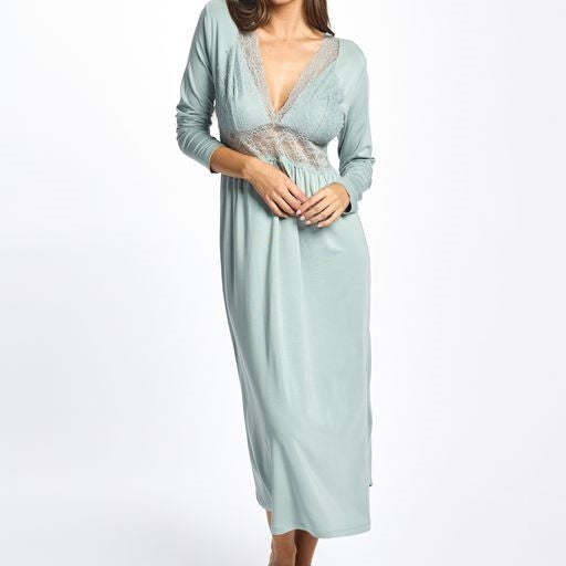 Love & Lustre Butterfly Long Sleeve Modal Nightdress - Tea - La Donna
