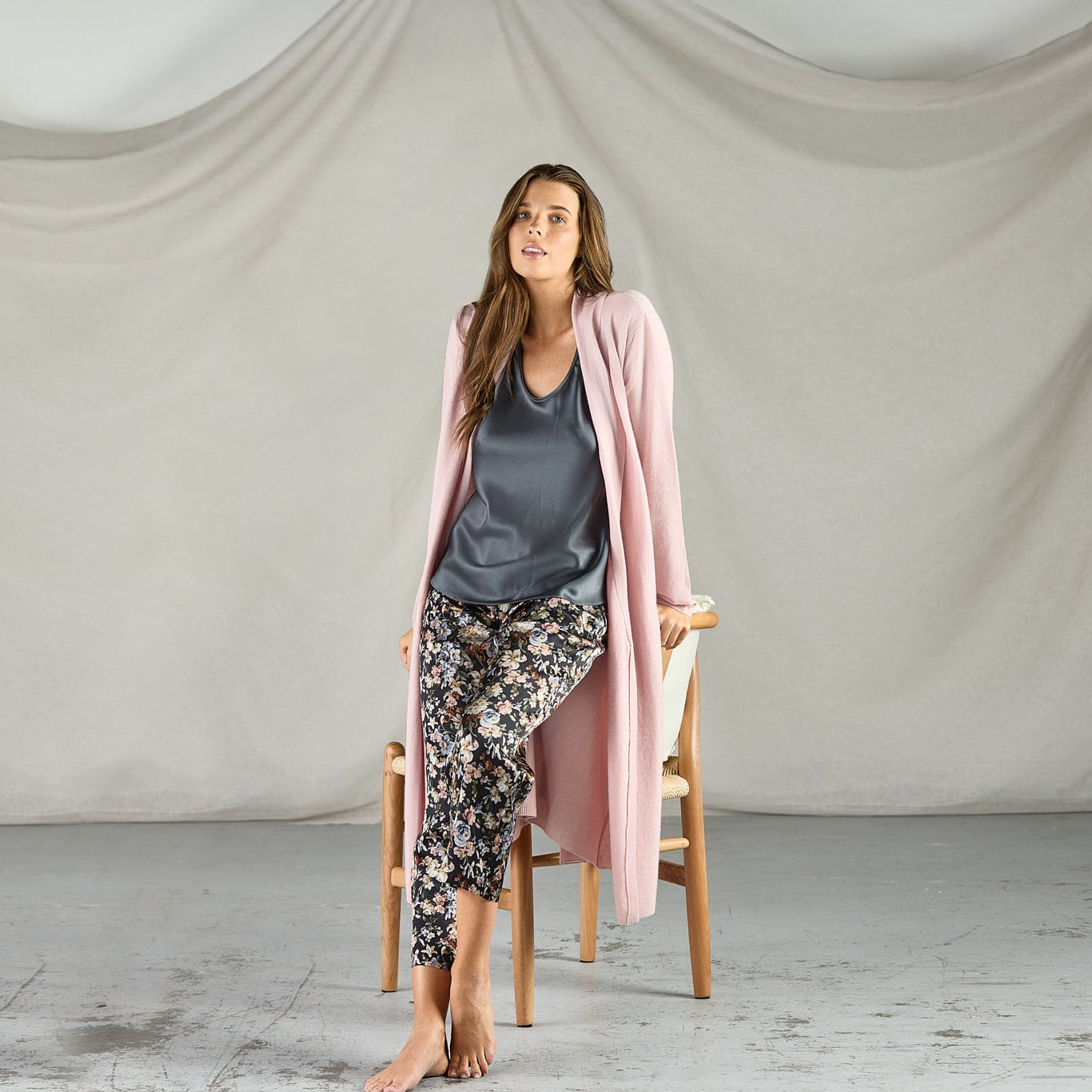 Love & Lustre Cashmere Robe - Blush - La Donna