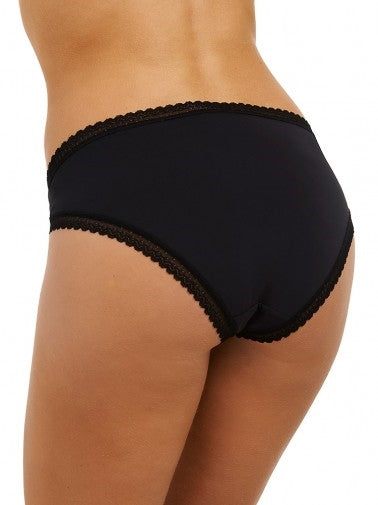 Love & Lustre Cotton Softies Hi Leg Brief - Black - La Donna