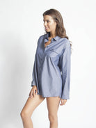 Love & Lustre London Cotton Long Sleeve PJ Top - La Donna
