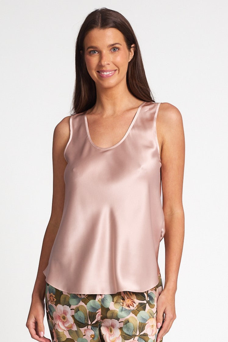Love & Lustre Mono Silk Camisole - Dusk Pink - La Donna