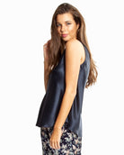 Love & Lustre Mono Silk Camisole - Navy - La Donna