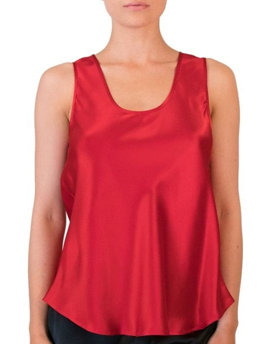 Love & Lustre Mono Silk Camisole - Red - La Donna