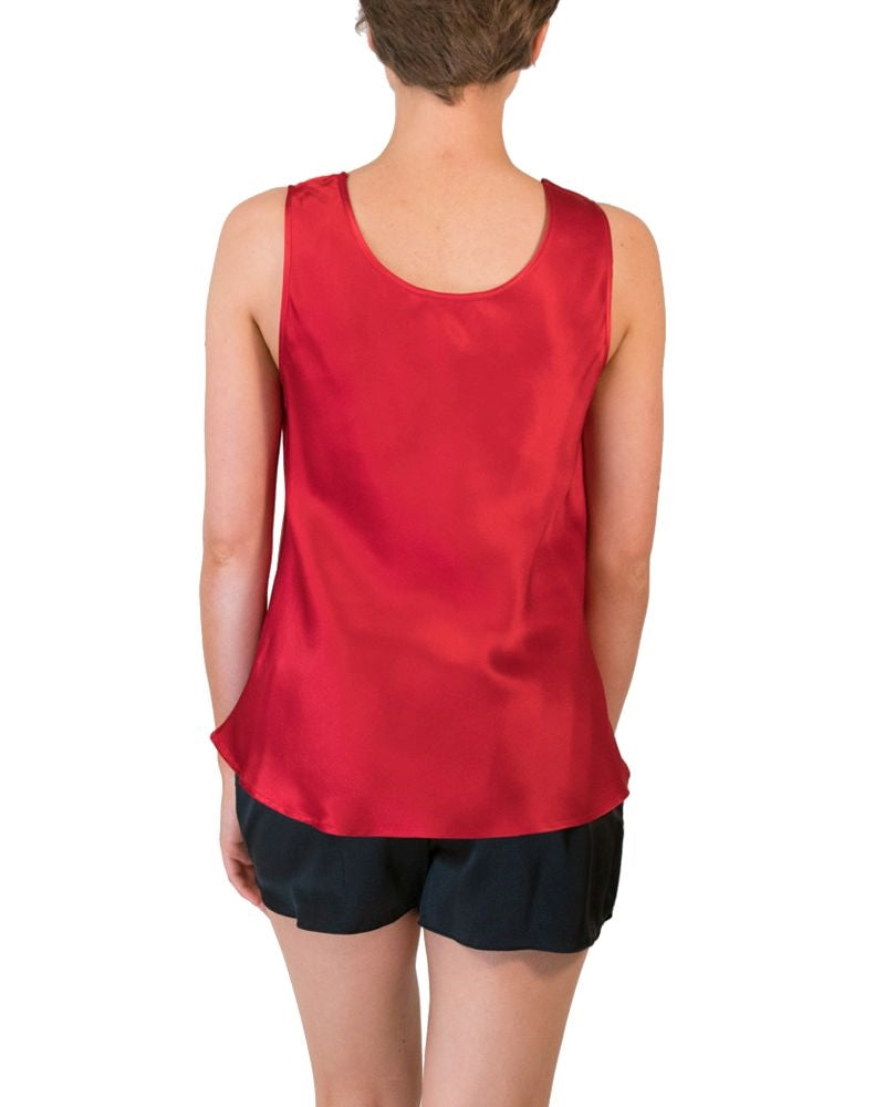 Love & Lustre Mono Silk Camisole - Red - La Donna