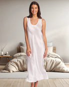 Love & Lustre Mono Silk Long Nightdress - Ivory - La Donna