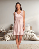 Love & Lustre Mono Silk Short Nightdress - Dusk Pink - La Donna