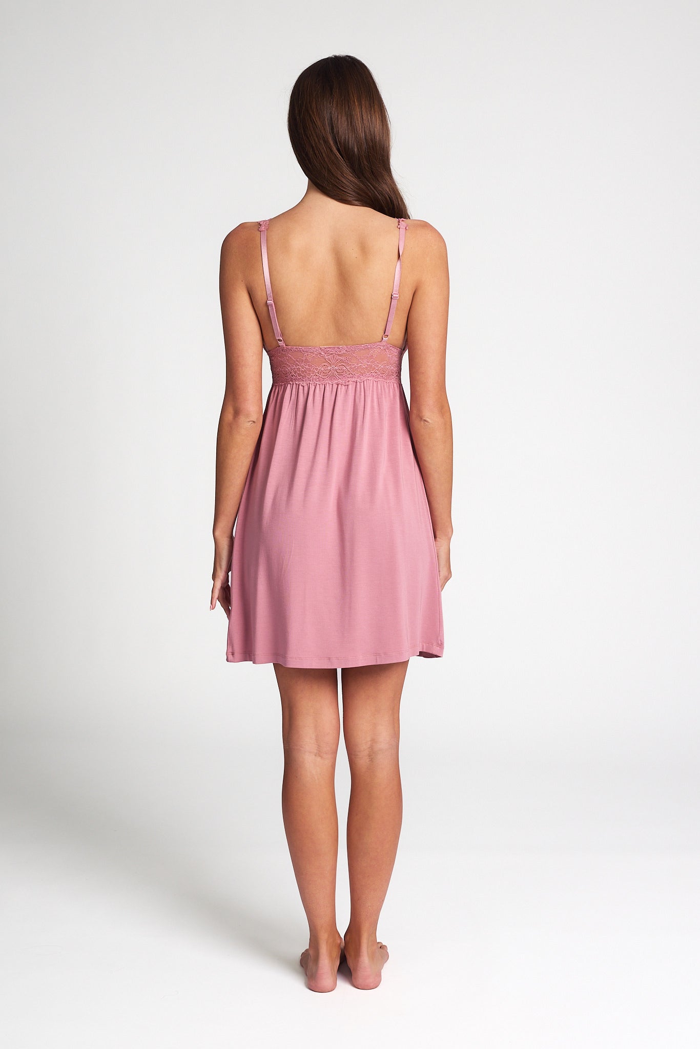 Love & Lustre Premium Modal Butterfly Short Nightdress - Mulberry - La Donna