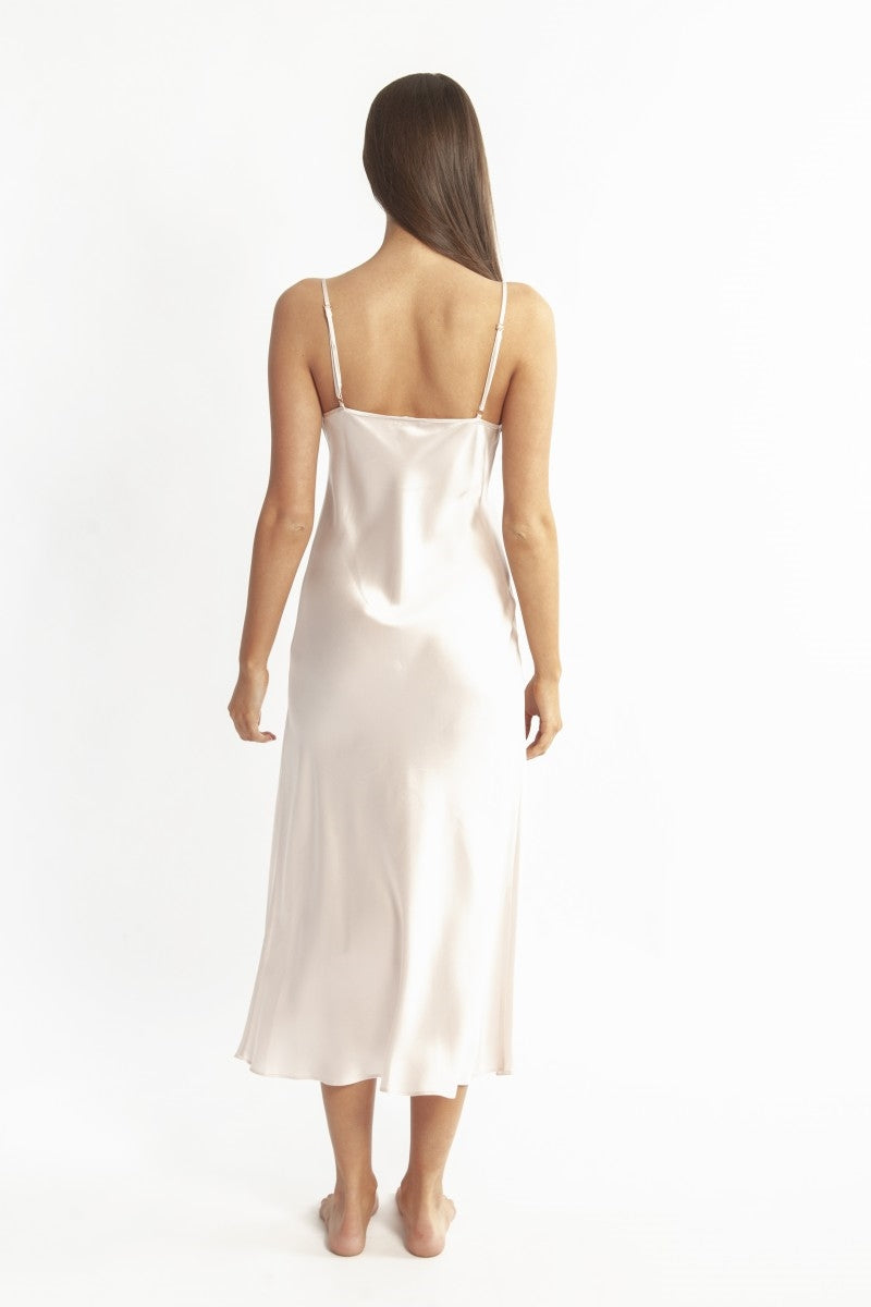 Love & Lustre Silk Chemise 3/4 Length - La Donna