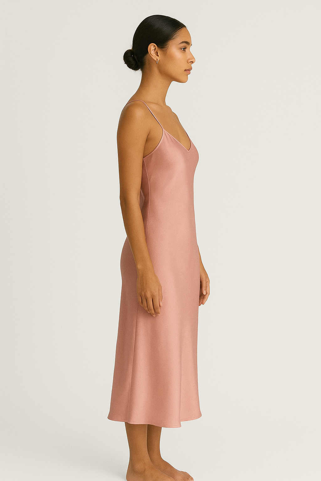 Love & Lustre Silk Chemise 3/4 Length - La Donna