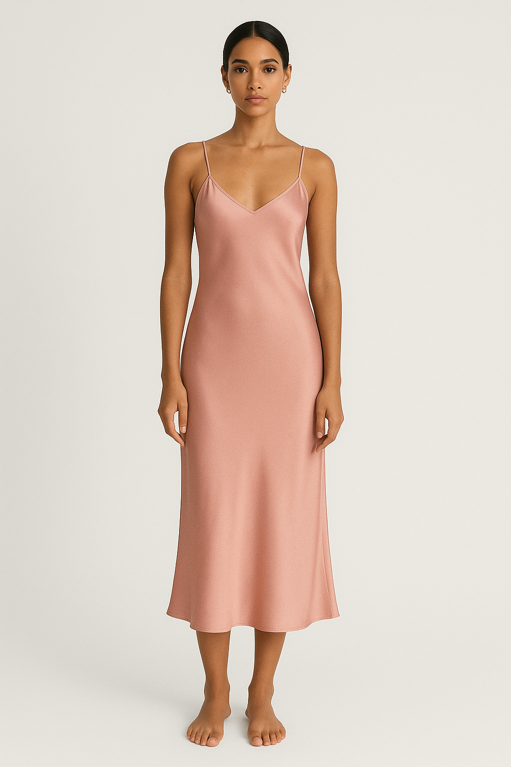 Love & Lustre Silk Chemise 3/4 Length - La Donna